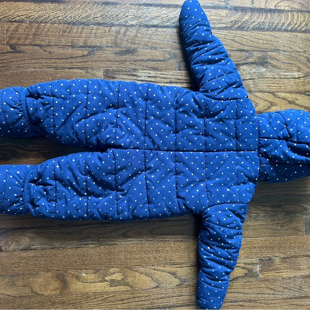 Oshkosh Toddler Navy Polka Dot One-Piece Snowsuit